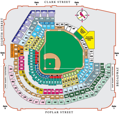 Seating Chart | St Louis Cardinals Tickets